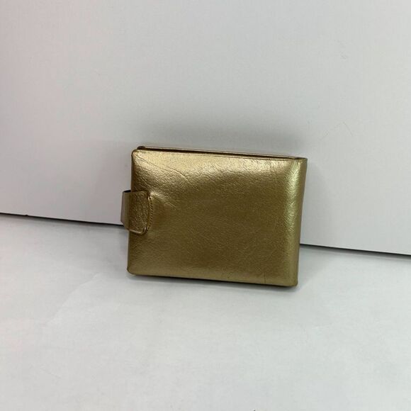 Princess Gardner Gem Vintage 60s Gold Leather Trifold Wallet Womens - Picture 4 of 12